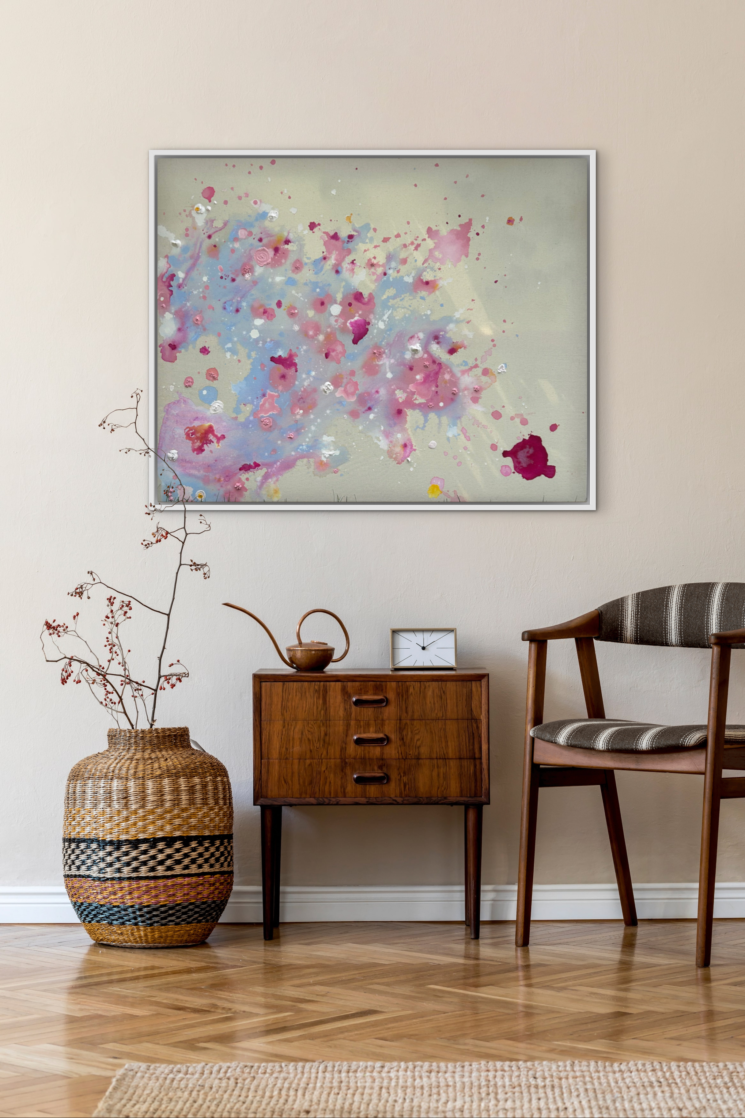 Kirschblüten, 2025, Acryl auf roher Baumwollleinwand, Ansicht 7